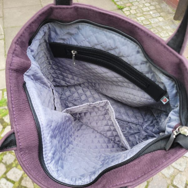 Średnia torba shopper Ania 2K wodoodporny wrzos