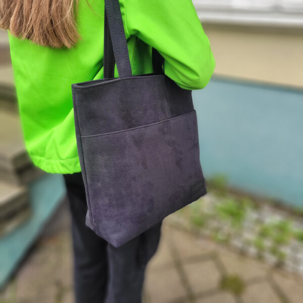 Średnia torba shopper Ania 2K wodoodporny czarny